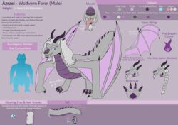  2023 3_toes 4_horns 4_toes absurd_res accessory alligatorid anthro arrow_sign azrael_(tertia) azurlligator belly_scales blue_eyes braided_hair canid canine canis cheek_spikes circle claws comparing crocodilian digital_drawing_(artwork) digital_media_(artwork) dragon duo english_text european_mythology eyebrows facial_hair facial_spikes fangs feet feral fire fluffy fluffy_tail fur furgonomics gem glowing glowing_eyes goatee grey_body grey_fur hair hi_res horn hybrid inner_ear_fluff jewelry larger_male lips long_hair male mammal membrane_(anatomy) membranous_wings model_sheet multi_horn multicolored_body multicolored_hair mythological_creature mythological_scalie mythology nathile_tiduna nude number pawpads paws pink_tongue pupils purple_body purple_claws purple_hair purple_horn purple_lips purple_pawpads purple_scales purple_wings reptile ring scales scalie short_hair silhouette simple_background size_difference skywater slit_pupils smaller_male smile spikes spikes_(anatomy) tail tail_accessory tail_jewelry tail_ring teeth text text_box thick_bottom_lip thick_eyebrows toe_claws toes tongue tongue_out tuft wavy_hair western_dragon white_facial_hair white_goatee white_hair wing_claws wings wolf wyvern 