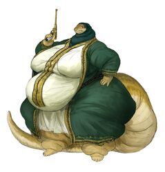  2021 anthro barefoot belly big_belly big_breasts breasts cettus clothed clothing dress fat_rolls feet female frown gold_skin golden_gun gun hand_on_hip handgun headgear headwear hi_res hijab holding_gun holding_handgun holding_object holding_pistol holding_ranged_weapon holding_weapon jena_khan luger middle_eastern_clothing morbidly_obese morbidly_obese_anthro morbidly_obese_female obese obese_anthro obese_female overweight overweight_anthro overweight_female pistol pose ranged_weapon religious_clothing religious_headwear reptile scalie simple_background snake solo standing tail thick_tail thick_thighs weapon white_background wide_hips 