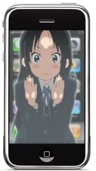  25251616 against_glass akiyama_mio bad_id bad_pixiv_id black_hair blush_stickers cellphone cellphone_photo female iphone k-on! long_hair official_style phone photoshop_(medium) smartphone solo 