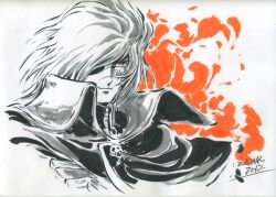  70s captain_harlock eyepatch harlock harlock_saga hayama_jun&#039;ichi hayama_junichi illustration oldschool scar 