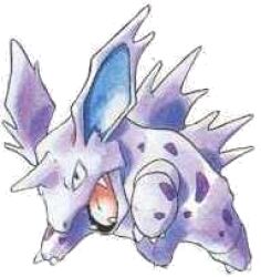  lowres nidorino no_humans official_art pokemon pokemon_(game) pokemon_blue pokemon_red_and_green pokemon_rgby pokemon_yellow sugimori_ken 