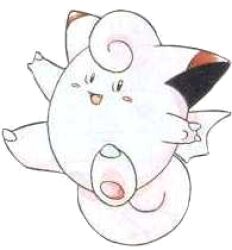  clefairy lowres no_humans official_art pokemon pokemon_(game) pokemon_blue pokemon_red_and_green pokemon_rgby pokemon_yellow sugimori_ken 