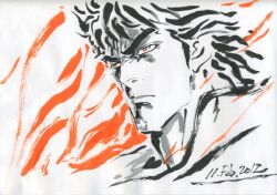  80s hayama_jun&#039;ichi hayama_junichi hokuto_no_ken illustration kenshiro kenshirou male male_focus oldschool 