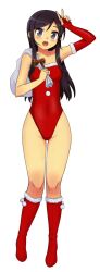  aragaki_ayase bag blush bunnysuit christmas highres ore_no_imouto_ga_konna_ni_kawaii_wake_ga_nai santa_costume smile v 