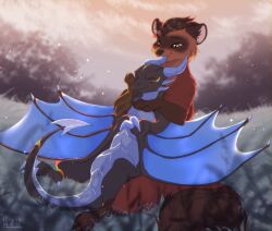  absurd_res ailurid anthro anthro_on_feral avatar:_the_last_airbender black_body blue_body blue_fur blue_scales brown_body brown_fur brown_hair cheek_tuft closed_eyes digital_media_(artwork) domestic_ferret dragon european_mythology facial_tuft farris_(redspore) feral fire_ferret fluffy fluffy_tail fur hair hand_on_cheek hand_on_neck happy hi_res horn horn_fetish horn_in_mouth horn_play horn_suck hug hugging_another hugging_from_behind kyzekk looking_at_another looking_pleasured love lying lying_on_another male male/male mammal mustelid musteline mythological_creature mythological_scalie mythology nickelodeon nude on_back paws romantic romantic_couple scales scalie shyryp smale smile sucking tail the_legend_of_korra true_musteline tuft weasel western_dragon wings wyvern yellow_eyes zoophilia 