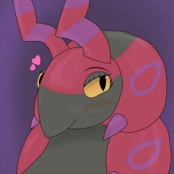  absurd_res ambiguous_gender arthropod bedroom_eyes blush blush_lines centipede equid eyelashes feral generation_5_pokemon happy heart_symbol hi_res looking_at_viewer mammal myriapod narrowed_eyes nintendo pendeura pokemon pokemon_(species) scolipede seductive solo 