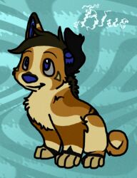  2011 adobe_photoshop_(artwork) ambiguous_gender black_body black_fur blue_(sebdoggo) blue_background blue_eyes blue_inner_ear blue_nose brown_body brown_fur canid canine canis character_name chibi curled_tail digital_drawing_(artwork) digital_media_(artwork) digitigrade domestic_dog eyebrows facial_piercing feral flat_colors full-length_portrait fur grey_sclera head_tuft herding_dog lip_piercing lip_ring mammal mixed_breed one_ear_up pastoral_dog paws piercing portrait ring_piercing sebdoggo simple_background sitting smile solo tail tan_body tan_fur trans_(lore) trans_man_(lore) tuft welsh_corgi 