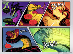  cobra colored_fire disney disney&#039;s_aladdin dragon english_text female feral fire forked_tongue green_eyes green_fire hi_res jafar_(disney) male maleficent mythological_creature mythological_scalie mythology reptile scalie sleeping_beauty_(1959) snake sound_effects spicynoodleart text tongue tongue_out 