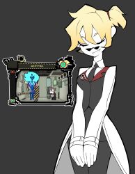  absurd_res agent_one anthro asmodeus_(helluva_boss) bnm6517 clothed clothing demon eyewear female group helluva_boss hi_res lobotomy_corporation male project_moon sunglasses trio 