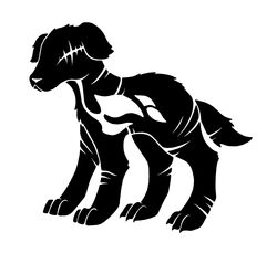  2015 3_claws 3_toes arm_scar arm_tuft back_scar beagle black_and_white canid canine canis claws digital_drawing_(artwork) digital_media_(artwork) digitigrade dog_ears dog_tail domestic_dog elbow_tuft feet female_(lore) feral floppy_ears front_view full-length_portrait fur fur_tuft hunting_dog knee_tuft leg_scar leg_tuft lung mammal monochrome mouth_closed neck_scar organs portrait quadruped scar scent_hound scp-1530-3 scp_foundation sewn_eye side_view silhouette simple_background solo standing sunnyclockwork surgical_suture tail tail_scar three-quarter_view toes tuft undead white_background 