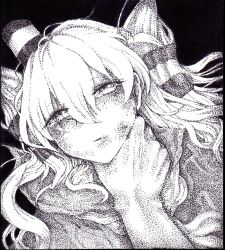  1other amatsukaze_(kancolle) cb839 commentary_request female greyscale hair_tubes highres kantai_collection monochrome pov pov_hands smokestack_hair_ornament strangling two_side_up 