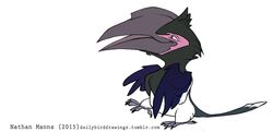  2015 4_toes anisodactyl avian avian_feet beak big_beak biped bird black_body black_claws black_eyes black_feathers black_tail blue_body blue_feathers blue_wings bucerotiform bycanistes casque_(anatomy) chest_tuft claws digital_drawing_(artwork) digital_media_(artwork) feather_tuft feathered_wings feathers feet female feral full-length_portrait grey_beak half-closed_eyes happy head_crest hornbill jamminbison multicolored_body multicolored_feathers narrowed_eyes on_one_leg open_beak open_mouth open_smile pink_body pink_skin portrait raised_leg semi-anthro side_view simple_background smile solo standing tail tail_feathers talons text toe_claws toes toony trumpeter_hornbill tuft two_tone_tail url white_background white_body white_feathers white_tail winged_arms wings 