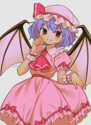  absurd_res clothed clothing dress enaic31 female hi_res humanoid membrane_(anatomy) membranous_wings not_furry remilia_scarlet solo touhou vampire wings 