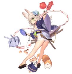  animal animal_ears apple ass azur_lane breasts candy_apple feline female festival fireworks fish floral_print flower food fruit full_body goldfish goldfish_scooping green_eyes grey_hair hair_flower hair_ornament hand_fan ikayaki japanese_clothes kimono kinjo_kuromomo kitakaze_(azur_lane) kitakaze_(celebration_conquest!)_(azur_lane) looking_at_viewer manjuu_(azur_lane) multiple_swords night obi official_alternate_costume official_art panties paper_fan print_kimono rabbit_ears sandals sash saya_(scabbard) scabbard sheath sheathed short_hair short_kimono short_sword short_yukata small_breasts squid sword tachi-e takoyaki tantou transparent_background underwear wakizashi weapon weapon_on_back white_panties wide_sleeves yukata 