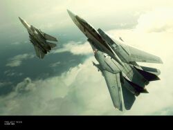  ace_combat ace_combat_5 airplane blaze_(character) drop_tank f-14 flight jet military official_art plane wardog_squadron 