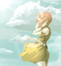  armlet bracelet cloud clouds dress final_fantasy final_fantasy_5 jewelry lenna_charlotte_tycoon pink_hair pr short_hair sky wind 