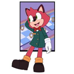  1:1 anthro barry_(sonic) bodily_fluids clothed clothing footwear fur gloves hand_behind_head handwear hi_res innotsu macropod male mammal marsupial nervous nervous_smile nervous_sweat quokka red_body red_fur sega shoes solo sonic_the_hedgehog_(series) sweat sweatdrop the_murder_of_sonic_the_hedgehog thin_calves thin_legs thin_thighs 