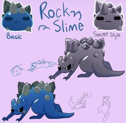  ambiguous_gender back_spikes black_eyes blue_body duo ifhy low_res rain_world rock rock_slime rolling slime_(slime_rancher) slime_rancher slugcat spikes spikes_(anatomy) stretching videocult 