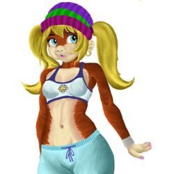  1:1 alpha_channel alternative_fashion amekaji anthro ape blue_eyes bottomwear bra chimpanzee clothing colored_nails diddy_kong_racing donkey_kong_(series) ear_piercing ear_ring female ganguro_(fashion) gyaru haplorhine j-fashion mammal nails navel nintendo orson_zedd pan_(genus) pants piercing primate ring_piercing solo sports_bra sweatpants tiny_kong underwear y2k_(fashion) 