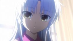  angel_beats! blue_hair cap close_up golden_eyes sunlight tenshi_(angel_beats!) 