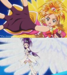  character_request cure_bloom cure_egret futari_wa_precure_splash_star hyuuga_saki jewelry mishou_mai name_characters precure pretty_cure screencap 