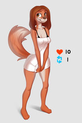  2023 2:3 absurd_res amberpendant anthro barefoot biped black_bra black_clothing black_underwear bra bra_straps breasts brown_eyes brown_hair canid canine canis clothing countershade_face countershade_fur countershade_legs countershade_thighs countershade_torso countershading digital_media_(artwork) domestic_dog eyebrows eyewear feet female full-length_portrait fur glasses hair hi_res hindpaw hunting_dog illumination_entertainment mammal orange_body orange_fur orange_tail paws portrait round_glasses saluki shaded short_hair sighthound simple_background sing_(movie) skinny_female solo standing strip_meme suki_lane tail towel towel_wrap underwear white_background white_towel 