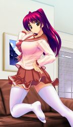  kousaka_tamaki seifuku thighhighs to_heart to_heart_2 