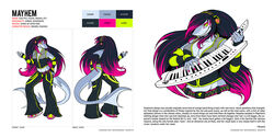  avoid_posting concept earphone female fish keyboard marine mayhem model_sheet musical_instrument shark simple_background squeedgemonster tomboy white_background 