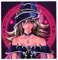  absurdres blonde_hair duel_monster female hat hate highres magi_magi_magician_gal magic_circle magic_runes star takahashi_kazuki yu-gi-oh! 