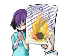  burned drawing hanako ikezawa_hanako katawa_shoujo photo_(object) picture scar 