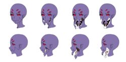  animal_humanoid arachne arachnid arthropod arthropod_abdomen bald chelicerae european_mythology exoskeleton female greek_mythology hair hi_res humanoid humanoid_pointy_ears long_hair macross madiblitz mandibles mikumo_guynemer multi_eye mythology purple_body purple_exoskeleton red_eyes sharp_teeth simple_background solo spider teeth white_background 