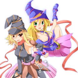  2girls dark_magician_girl duel_monster gagaga_girl multiple_girls yu-gi-oh! yuu-gi-ou_duel_monsters yuu-gi-ou_zexal 