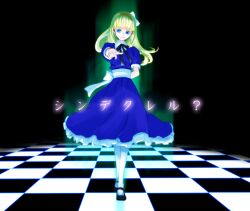  alice_(megami_tensei) blonde_hair blue_dress blue_eyes bow bowtie cat0178 commentary_request dress female hair_ribbon hairband lolicon long_hair mary_janes megami_tensei persona persona_3 puffy_sleeves ribbon shin_megami_tensei shoes solo 