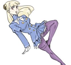  bad_id bb_(baalbuddy) blonde_hair bow breasts capcom_fighting_jam crotch_seam female gloves hairpods inactive_account ingrid_(capcom) jacket long_hair mary_janes medium_breasts orange_eyes panties panties_under_pantyhose pantyhose photoshop_(medium) purple_pantyhose shoes skirt solo thighband_pantyhose underwear white_gloves 