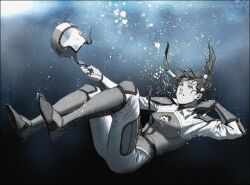  armor artist_request avatar_legends female helmet korra long_hair photoshop_(medium) solo the_legend_of_korra underwater water 