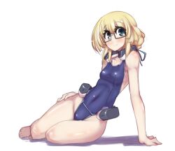  adele_balfetto blonde_hair blue_eyes female female kawajuu kyoukai_senjou_no_horizon kyoukaisenjou_no_horizon one-piece_swimsuit solo swimsuit 