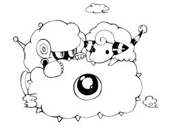  bad_id bad_pixiv_id cloud crossover greyscale kirby_(series) kracko mareep mega_man_(classic) mega_man_(series) mega_man_10 monochrome no_humans pokemon pokemon_(creature) sheep sheep_man yukiwari 