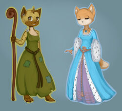  100:91 2015 4_fingers activision anthro biped blue_clothing blue_dress breasts brown_eyes canid canine closed_eyes clothing dipstick_tail dress duo ear_piercing female fingers fox fur green_clothing green_dress heimantahei hyena ice_princess mammal markings open_mouth orange_body orange_fur piercing princess royalty single_strap single_strap_clothing single_strap_dress spyro_the_dragon staff standing tail tail_markings tan_body tan_fur teena yellow_body yellow_fur 