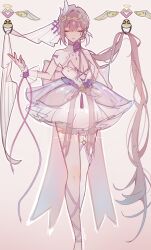  alternate_costume artist_name ballet ballet_dress bell breasts center_opening character_name chinese_commentary closed_eyes closed_mouth commentary_request elf elysia_(herrscher_of_human:_ego)_(honkai_impact) elysia_(honkai_impact) female frilled_wrist_cuffs frills full_body garter_straps hair_between_eyes highres honkai_(series) honkai_impact_3rd iceliebediced large_breasts long_hair pink_hair pointy_ears simple_background single_thighhigh solo thighhighs very_long_hair white_thighhighs white_veil wrist_cuffs 