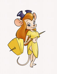  anthro ass barefoot bedroom_eyes big_breasts big_butt breasts buckteeth chip_&#039;n_dale_rescue_rangers disney feet female gadget_hackwrench hi_res looking_at_viewer mammal murid murine narrowed_eyes navel open_mouth open_smile rodent seductive smile smiling_at_viewer solo stanmort teeth thick_thighs tippy_toes tiptoes toes wide_hips 