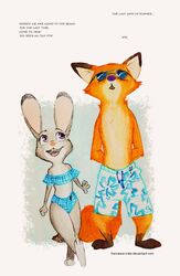  2017 anthro barefoot bikini black_body black_fur blue_bikini blue_bottomwear blue_clothing blue_swimming_trunks blue_swimwear blue_topwear bottomwear brown_body brown_fur buckteeth canid canine clothed clothing dialogue disney duo ear_size_difference english_text eyewear feet female floral_print fluffy fluffy_tail fox francesca-ictbs front_view fur glistening glistening_eyes glistening_eyewear glistening_sunglasses grey_body grey_fur hands_behind_back hi_res judy_hopps lagomorph larger_anthro larger_male leporid long_ears long_tail male mammal multicolored_bikini multicolored_body multicolored_bottomwear multicolored_clothing multicolored_fur multicolored_swimming_trunks multicolored_swimwear multicolored_topwear nick_wilde open_mouth open_smile orange_body orange_fur pattern_bikini pattern_bottomwear pattern_clothing pattern_swimming_trunks pattern_swimwear pattern_topwear paws pink_tongue plaid plaid_bikini plaid_bottomwear plaid_clothing plaid_swimwear plaid_topwear prick_ears pupils purple_eyes rabbit red_fox simple_background size_difference slim small_waist smaller_anthro smaller_female smile snout standing sunglasses swimming_trunks swimwear tail tan_body tan_fur teeth text tongue topless topwear true_fox two_tone_bikini two_tone_bottomwear two_tone_clothing two_tone_swimming_trunks two_tone_swimwear two_tone_topwear url white_background white_bikini white_bottomwear white_clothing white_swimming_trunks white_swimwear white_topwear zootopia 