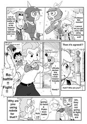  amazake_arika citron_(pokemon) crossover gouguru medarot medarots monochrome mr_uruchi pokemon tenryou_ikki translated 