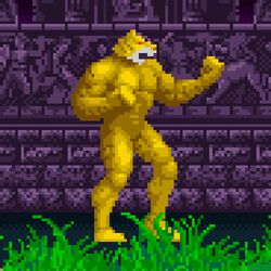  1boy 90s abs altered_beast animated animated centurion_(character) game juuouki muscle oldschool pixel_art power-up power_up sega transformation 