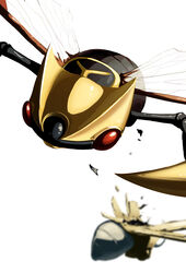  absurdres animal_focus blurry bug claws commentary_request flying highres ninjask no_humans pokemon pokemon_(creature) red_eyes shedinja shell simple_background suchi_(fsur7444) white_background 