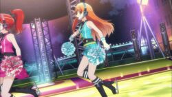  amamiya_rhythm amamiya_rizumu animated animated brown_hair harune_aira long_hair ponytail pretty_rhythm pretty_rhythm_aurora_dream skirt syn_sophia takamine_mion 