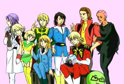  2girls 6+boys amuro_ray amuro_ray_(cosplay) antonio_lopez barnaby_brooks_jr. char_aznable char_aznable_(cosplay) character_request commentary_request cosplay elpeo_puru elpeo_puru_(cosplay) garma_zabi garma_zabi_(cosplay) glasses gundam haman_karn haman_karn_(cosplay) haro henken_bekkener henken_bekkener_(cosplay) huang_baoling ivan_karelin judau_ashta judau_ashta_(cosplay) kaburagi_t._kotetsu kamille_bidan kamille_bidan_(cosplay) karina_lyle keith_goodman mobile_suit_gundam multiple_boys multiple_girls nathan_seymour paptimus_scirocco paptimus_scirocco_(cosplay) saitou_(tiger_&amp;_bunny) sharl tiger_&amp;_bunny yuri_petrov zeta_gundam zz_gundam 