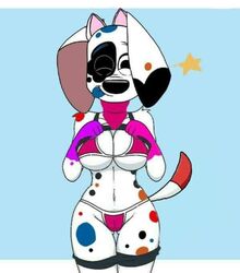  101_dalmatian_street 101_dalmatians anonymous_artist anthro anthrofied big_breasts black_body black_fur black_spots blue_body blue_fur blue_spots blue_tongue breasts canid canine canis clothing da_vinci_(101_dalmatians) dalmatian dipstick_tail disney domestic_dog female fur mammal markings multicolored_tail one_eye_closed orange_body orange_fur orange_spots paint panties pink_body pink_fur purple_body purple_fur red_body red_fur red_spots solo spots spotted_body spotted_fur tail tail_markings tongue tongue_out underwear white_body white_fur wink 