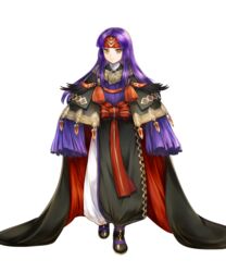  alternate_costume boots cape feathers female fire_emblem fire_emblem:_radiant_dawn fire_emblem_heroes full_body headband highres long_hair non-web_source official_art purple_hair sanaki_kirsch_altina sanaki_kirsch_altina_(resplendent) solo transparent_background yamada_koutarou yellow_eyes 