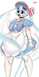  1girl alternate_breast_size big_breasts choker curvy_figure hatsune_miku mesmerizer_(vocaloid) mesmerizer_miku mv_character not_porn solo vocaloid wide_hips 