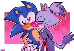  anthro blaze_the_cat blush closed_eyes clothing domestic_cat duo english_text eulipotyphlan felid feline felis female heart_symbol hedgehog hi_res kissing kissing_cheek love male male/female mammal obscured_kiss obscured_mouth sega simple_background sonic_the_hedgehog sonic_the_hedgehog_(series) spidercheetos surprised_expression text 